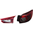 Driver and Passenger Side, Inner and Outer Tail Lights, with Bulbs, Halogen/LED Combo