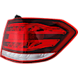 Driver and Passenger Side, Outer Halogen Tail Light, With bulb(s), Clear and Red Lens, 4Matic Model, Wagon, Production Date From February 13 2014