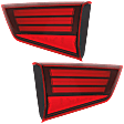 Driver and Passenger Side, Inner Tail Lights, with Bulbs, LED, CAPA Certified