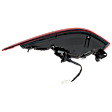Driver and Passenger Side, Outer Tail Lights, with Bulbs, LED, Clear & Red Lens, Sedan, Mounts on Body, For Models Without Signature Lighting