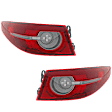 Driver and Passenger Side, Outer Tail Lights, with Bulbs, LED, Clear & Red Lens, Sedan, Mounts on Body, For Models Without Signature Lighting, CAPA CERTIFIED