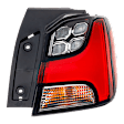Driver and Passenger Side, Outer Tail Lights, with Bulbs, LED, Clear & Red Lens, CAPA Certified