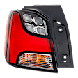 Driver and Passenger Side, Outer Tail Lights, with Bulbs, LED, Clear & Red Lens, CAPA Certified