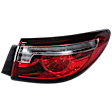 Driver and Passenger Side, Outer Tail Lights, with Bulb, LED, For Models without Signature Lighting