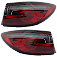 Driver and Passenger Side, Outer Tail Lights, with Bulb, LED, For Models with Signature Lighting, CAPA Certified