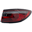 Driver and Passenger Side, Outer Tail Lights, with Bulb, LED, For Models with Signature Lighting, CAPA Certified