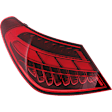 Driver and Passenger Side, Outer LED Tail Light, With bulb(s), OE Replacement, Sedan