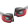 Driver and Passenger Side, Outer LED Tail Light, With bulb(s), Clear & Red Lens