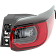 Driver and Passenger Side, Outer LED Tail Light, With bulb(s), Clear & Red Lens