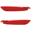 Rear, Driver and Passenger Side Bumper Reflector, CAPA Certified