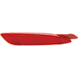 Rear, Driver and Passenger Side Bumper Reflector, CAPA Certified