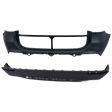 Rear, Upper And Lower Upper - Primed, Lower - Textured Bumper Cover