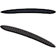 Rear, Driver and Passenger Side Bumper Grilles, Textured Black, Sedan
