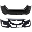 Front and Rear Primed Bumper Cover CAPA Certified