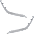 Front, Driver and Passenger Side Bumper Trims, Chrome