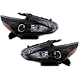 Driver and Passenger Side Headlights, with Bulbs, LED, with LED daytime running light