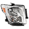 Driver and Passenger Side Headlights, with Bulbs, Halogen, 4-Door, Extended Cab Pickup (King Cab), CAPA Certified