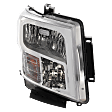 Driver and Passenger Side Headlights, with Bulbs, Halogen, 4-Door, Extended Cab Pickup (King Cab), CAPA Certified
