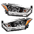 Driver and Passenger Side Halogen Headlight, With bulb(s), OE Replacement, CAPA Certified