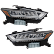Driver and Passenger Side LED Headlight, With bulb(s), Clear Lens, Chrome Interior