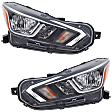 Driver and Passenger Side Halogen Headlight, With bulb(s), OE Replacement