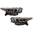 Driver and Passenger Side LED Headlight, With bulb(s), OE Replacement, CAPA Certified