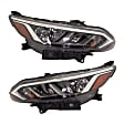 Driver and Passenger Side Halogen Headlight, With bulb(s), OE Replacement