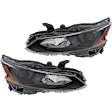 Driver and Passenger Side Halogen Headlight, With bulb(s), OE Replacement