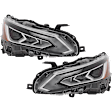 Driver and Passenger Side Headlights, with Bulbs, LED, Type 2, CAPA Certified