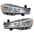 Driver and Passenger Side Halogen Headlight, With bulb(s), OE Replacement