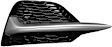 Front, Driver and Passenger Side Fog Light Cover, Black, With Silver Trim