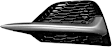 Front, Driver and Passenger Side Fog Light Cover, Black, With Silver Trim
