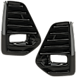 Front, Driver and Passenger Side Fog Light Trims, Black