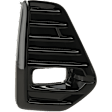Front, Driver and Passenger Side Fog Light Trims, Black