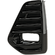 Front, Driver and Passenger Side Fog Light Trims, Black
