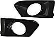 Front, Driver and Passenger Side Fog Light Trims, Black