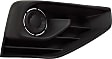 Front, Driver and Passenger Side Fog Light Cover, Textured Black