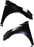 Front, Driver and Passenger Side Fenders, Without turn signal light hole