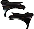 Front, Driver and Passenger Side Fenders, For Models With Wheel Opening Molding