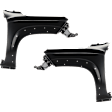 Front, Driver and Passenger Side Fenders, Crew Cab Pickup, For Models With Wheel Molding Hole