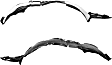 Front, Driver and Passenger Side Fender Liners