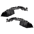 Front, Driver and Passenger Side, Middle Section, Fender Liner