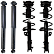 2015 Nissan Rogue Select - Front and Rear Shock and Fully Loaded Strut, FWD, Front Wheel Drive