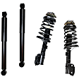 Front and Rear, Driver and Passenger Side Shock and Fully Loaded Strut, Except Electronic Adjustable Suspension