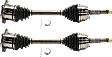 Front, Driver and Passenger Side Axle Assembly - Set of 2 4WD, 5.6L, 8Cyl