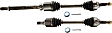 Front, Driver and Passenger Side Axle Assemblies, Automatic CVT Transmission, SE-R Model, 4 Cyl., 2.5L Engine