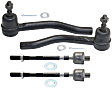 Front, Driver and Passenger Side, Inner and Outer Tie Rod Ends