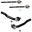 Front, Driver and Passenger Side, Inner and Outer Tie Rod Ends