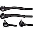 Front, Driver and Passenger Side, Inner and Outer Tie Rod Ends