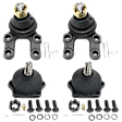 Front, Driver and Passenger Side, Upper and Lower Ball Joint